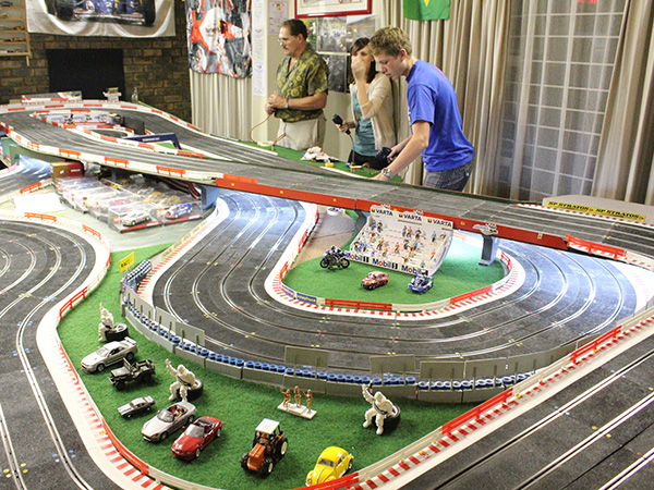 Racing action